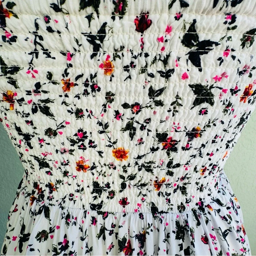 Abercrombie & Fitch M white floral sundress y2k summer feminine boho mini dress - Picture 8 of 12
